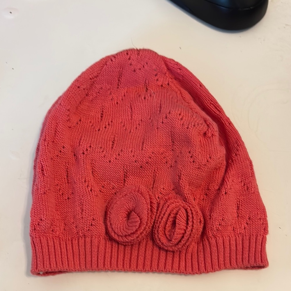 H&M Rose Detail Hat Sz 12-18 Mo EUC